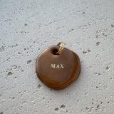 Naam tag - Bruin
